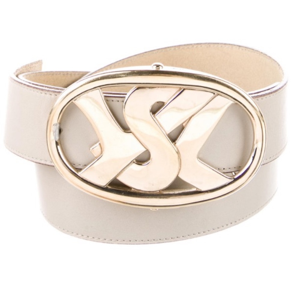 YSL Vintage Cream Belt